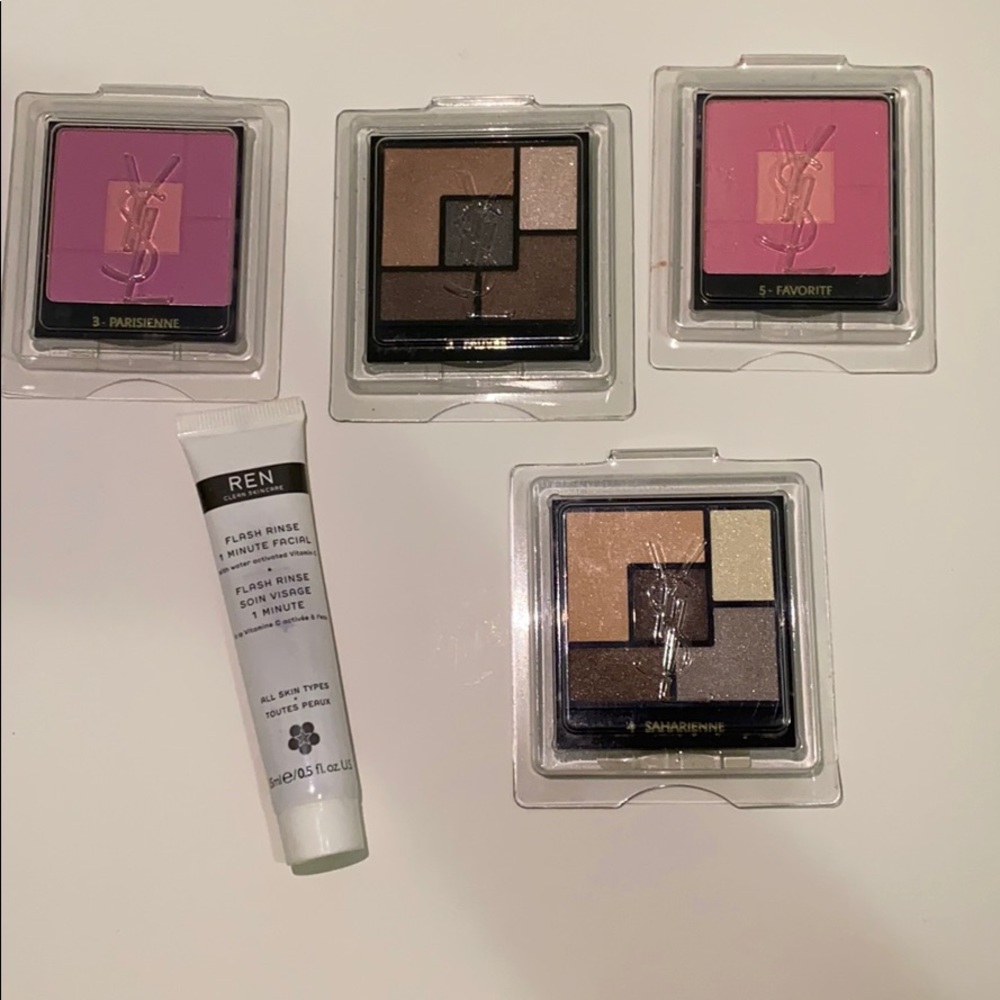 Eye shadow/blush samples & Mini Ren 1min facial